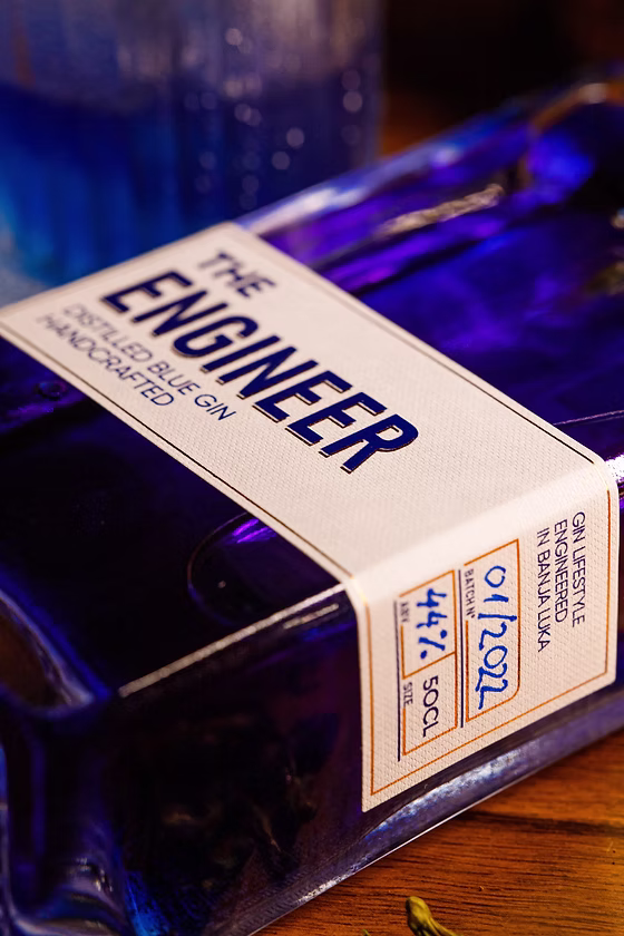 The Engineer Distilled Blue Gin