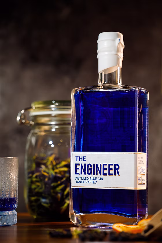 The Engineer Distilled Blue Gin