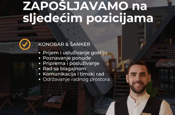 Planinska Kraljica zapošljava – konobara i šankera na Ravnoj Planini